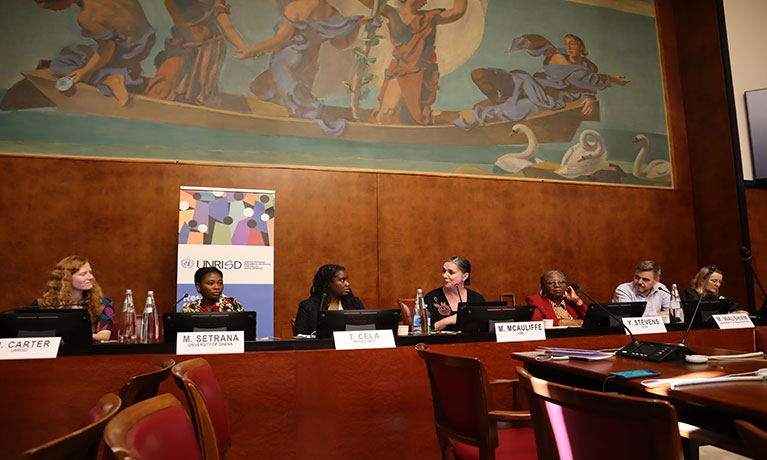 Researchers from the MIDEQ project during a panel discussion